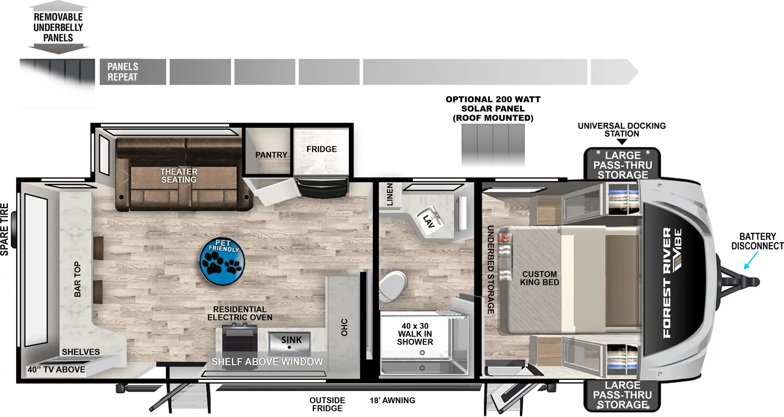 Vibe 2400RB Floorplan